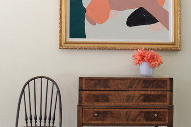 Transitional family room photo in Los Angeles