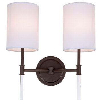 Hudson 2 Light Wall Sconce, Oil Rubbed Bronze