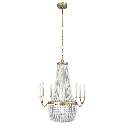 Feiss Marielle 8-Light Chandelier F3280/8ADB, Antique Gild