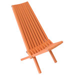 GloDea - GloDea Foldable Outdoor Lounge Chair X45, Tangerine, Modern - Looking for a portable chair to accompany you to the beach, the pool or your own backyard? The GloDea Foldable Outdoor Lounge Chair is here to support you on your adventures. Featuring an extended slat back, this lounge chair allows for comfortable sunbathing while the low-set frame let's you get that much closer to the sandy shores. The foldable design enables easy transportation and storage, so the GloDea Foldable Lounge chair can accompany you wherever your voyage leads.