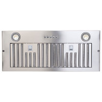 Stainless Steel Range Hood With 3  Speed Button Control, Stainless Steel, 28 in.