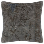 Bareens Designer Rugs - Antique Meehan Vintage Distressed Handmade Rug Pillow - Embellish your home with this timeless casual chic handmade throw pillow made with antique vintage distressed wool rug. A modern look on the timeless antique distressed pattern this elegant pillow provides texture and dimension. A mesmerizing addition to any decor, this beautiful, elegant pillow features beautiful colors with unique design made by skilled artisans. An intricate design and exquisite coloration make this handmade pillow a standout piece in any decor.