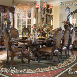 "Michael Amini" Dining Set in Deep English Tea, Essex Manor Collection - Tea Sets