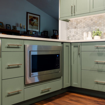 Modern Farmhouse Green Cabinetry Kitchen Remodel