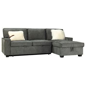 Out Sleeper Sectional, Gray