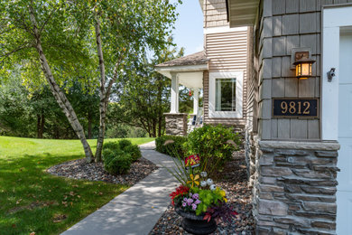 Inspiration for a mid-sized contemporary exterior home remodel