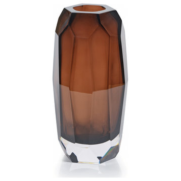 Juwelo Amber Glass Vase, Medium