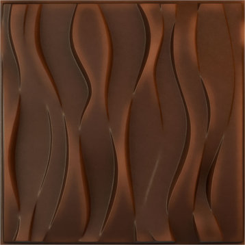 Riverbank EnduraWall 3D Wall Panel, 12-Pack, Aged Metallic Rust