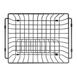 Lavello Dish Rack by Meir - Gunmetal Black - Kitchen Sink Accessories