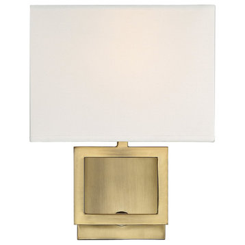 Savoy House Meridian 1 Light Wall Sconce M90009NB, Natural Brass