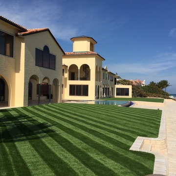 Manalapan Mansion Synthetic Grass