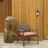 Eiland Club Chair, Carbon, Composite Cord Mocha, No Cushions, Single