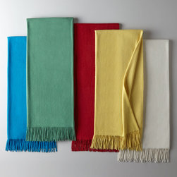 Sofia Cashmere Woven Fringed Throw - Throws