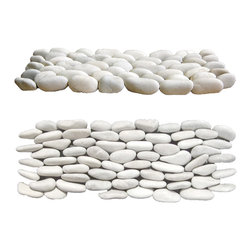 White Standing Pebble Tile - Products