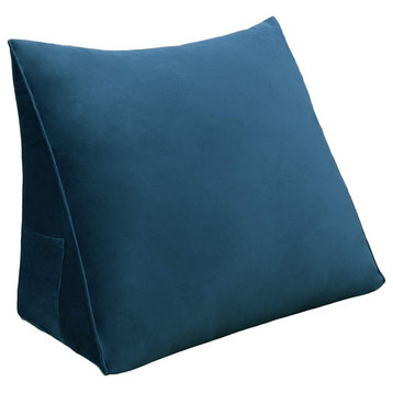 WOWMAX Reading Bed Rest Back Support Wedge Pillow, Blue