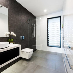 Bathroom uses a Breezway louvre window for ventilation - Windows
