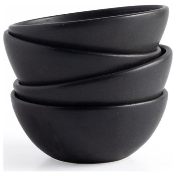 Nelo Small Bowl, Set of 4-Matte Black