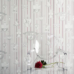 CARPE NOTCEM-HOT PINK & SILVER - Wallpaper