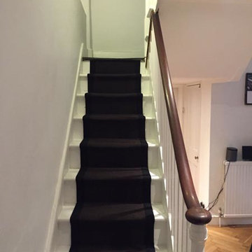 Black Carpet Runner to Stairs