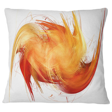 Brown Abstract Fractal Pattern Abstract Throw Pillow, 16"x16"