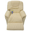 vidaXL Massage Chair Theater Seating Massage Chair Full Body Cream Faux Leather