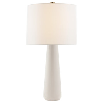 Athens Large Table Lamp in Ivory with Linen Shade