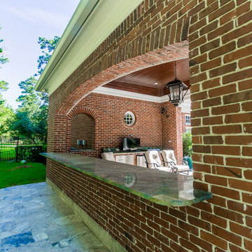 Wilding Estates Attached Cabana with Summer Kitchen