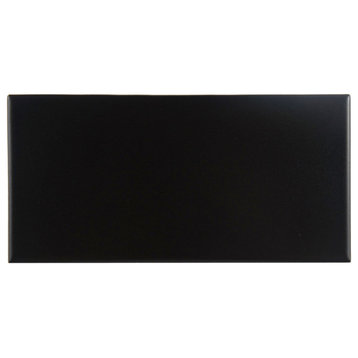Projectos Black Ceramic Floor and Wall Tile
