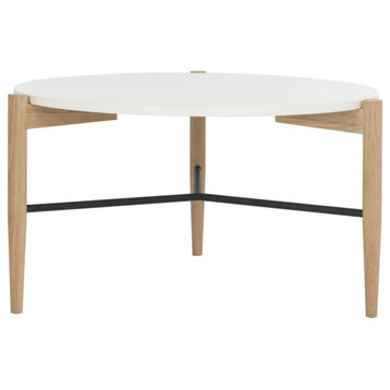 Mary Round Coffee Table, White