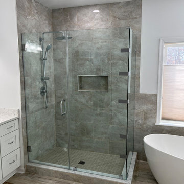 Bathroom Remodeling Project in Centreville with Freestanding tub