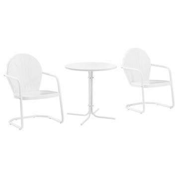 Griffith 3-Piece Outdoor Bistro Set, White Gloss
