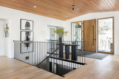 Inspiration for a contemporary entryway remodel in Salt Lake City