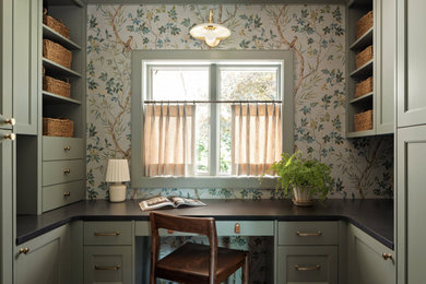 Inspiration for a transitional home office remodel in Seattle