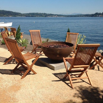 Big Bowl O' Zen 37 Inch Sculptural Firebowl™, Lake Washington beach, Seattle, WA