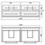 Emotion Persepolis Bathroom Furniture, 144 cm, Anthracite Semi-Gloss