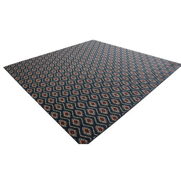 11'x11' Square Custom Carpet Area Rug 40 oz Nylon, Silk Road, Imperial Blue