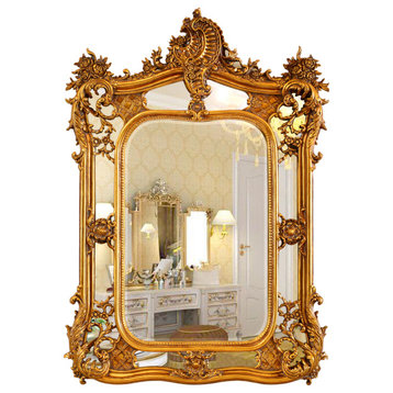 Rosia 59.25" Antique Gold Framed Mirror