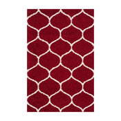 Safavieh Hudson Shag, Red/Ivory, 6' X 9'