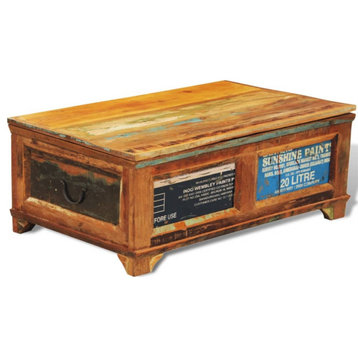 Vidaxl Coffee Table With Storage Vintage Reclaimed Wood