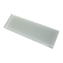 4x12 Glossy White Subway Glass Mosaic Tiles - Home Accessories & Decor