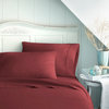 Becky Cameron Luxury 4-Piece Bed Sheet Set, California King, Burgundy