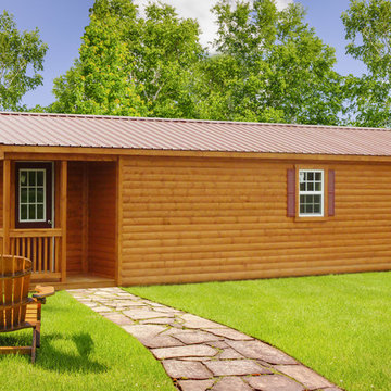 Log Cabin Shed in Yard