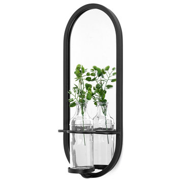 Wall Mounted Plant Stand With Mirror, Katherine