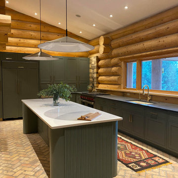 Scandinavian Inspired Log Cabin Home Remodel