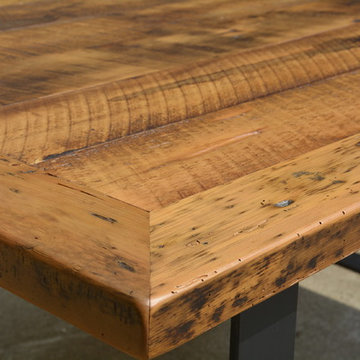 Reclaimed Wood Flat Steel Table