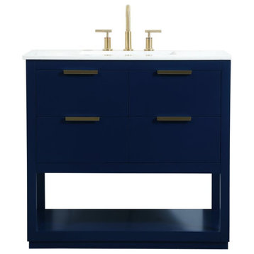 Elegant VF19236BL 36"Single Bathroom Vanity, Blue