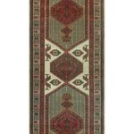 Noori Rug - Fine Vintage Distressed Ailyn Ivory/Rust Runner, 3'5x10'5 - Uniquely hand knotted, this Fine Vintage Distressed Ailyn rug has been crafted using fine quality wool so it lasts for years to come. Subtle signs of wear to give it a personal touch making it a true one-of-a-kind.