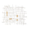 Grid Patterned Geometric Wall Decor 32x1.5x26"