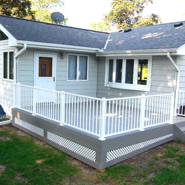 Azek deck with Aluminum rail