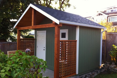 Small minimalist garden shed photo in Vancouver